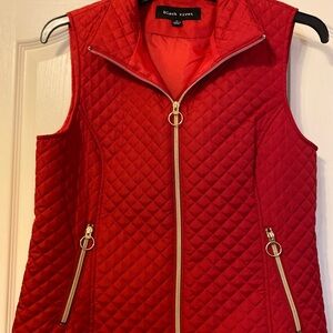 Black Rivet Red Quilted Vest